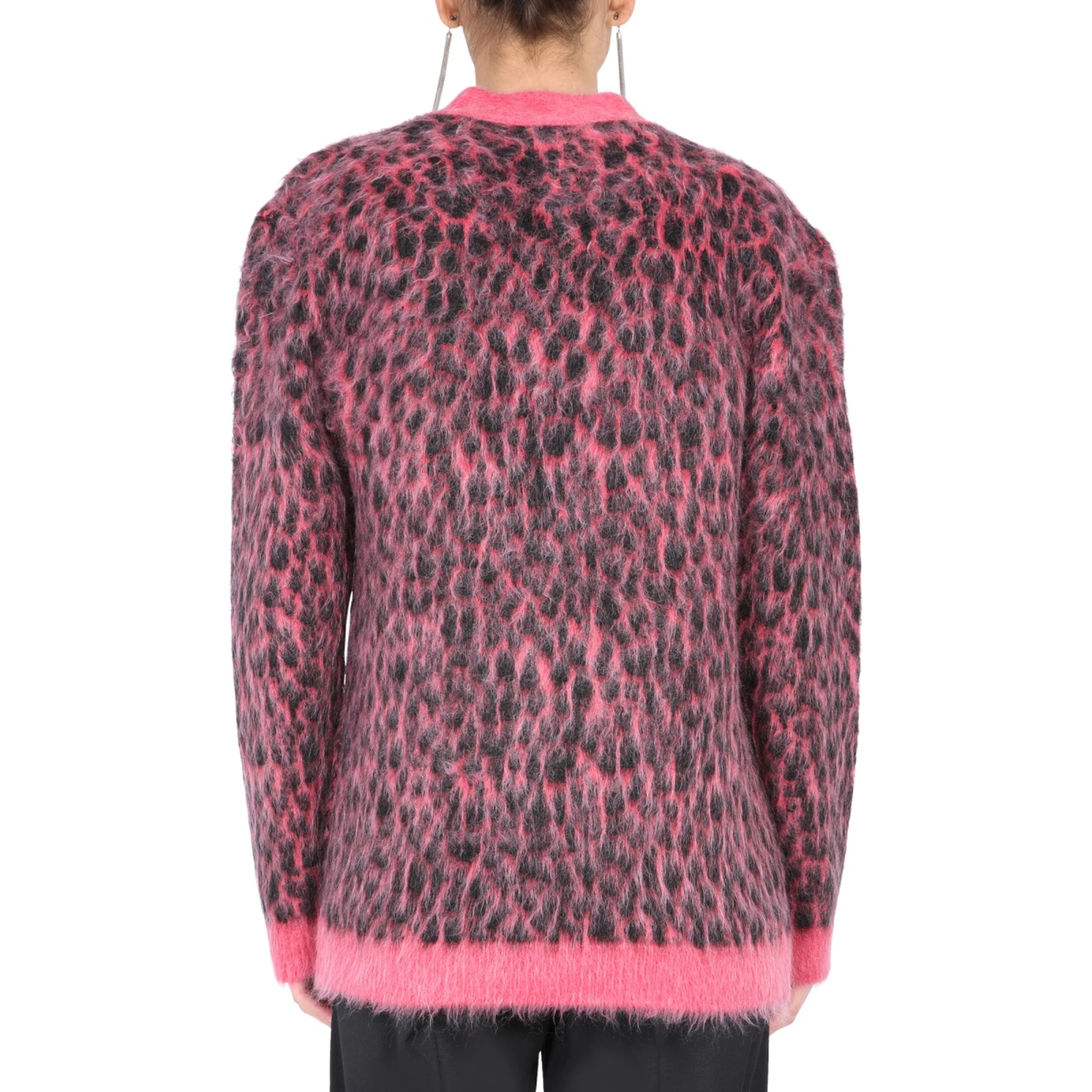 LEOPARD JACQUARD CARDIGAN