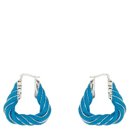 TRIANGULAR TWIST HOOP EARRINGS