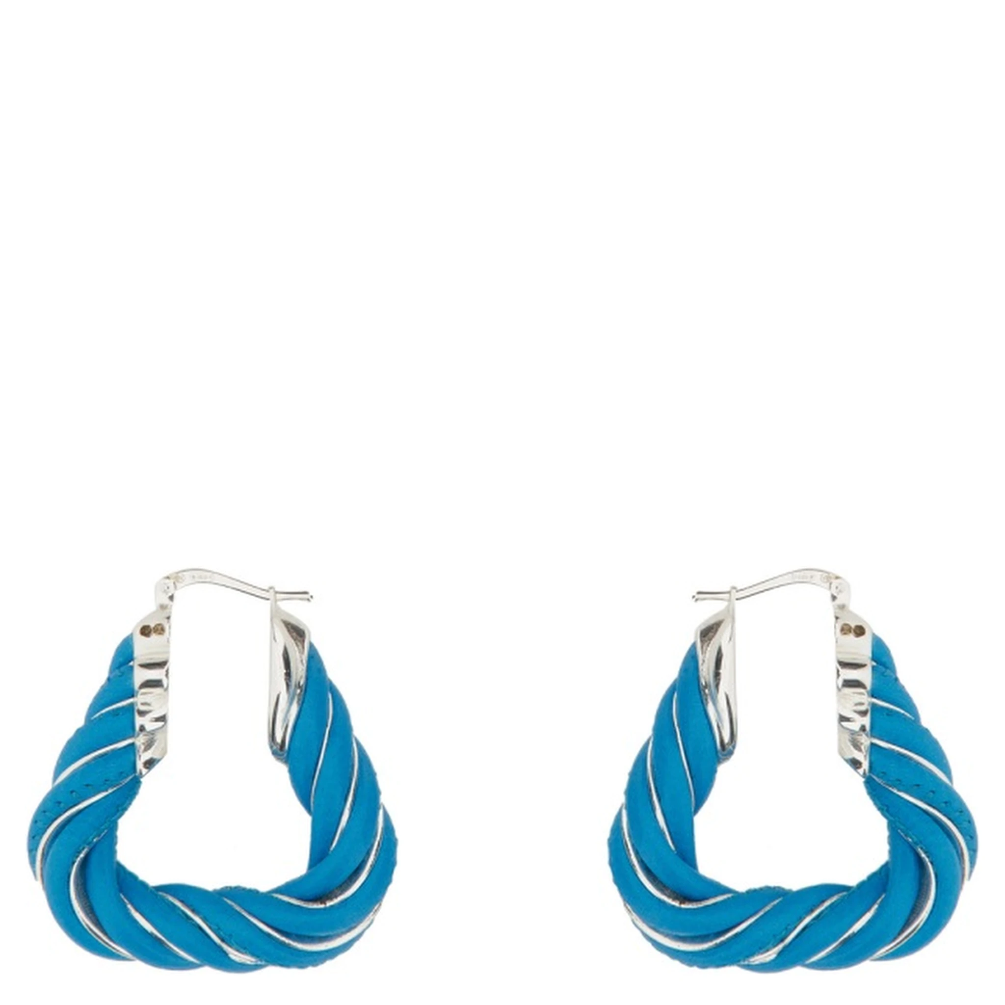 TRIANGULAR TWIST HOOP EARRINGS