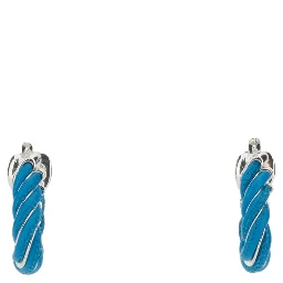 TRIANGULAR TWIST HOOP EARRINGS