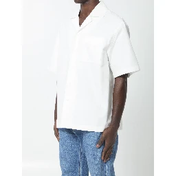 Compact cotton canvas shirt