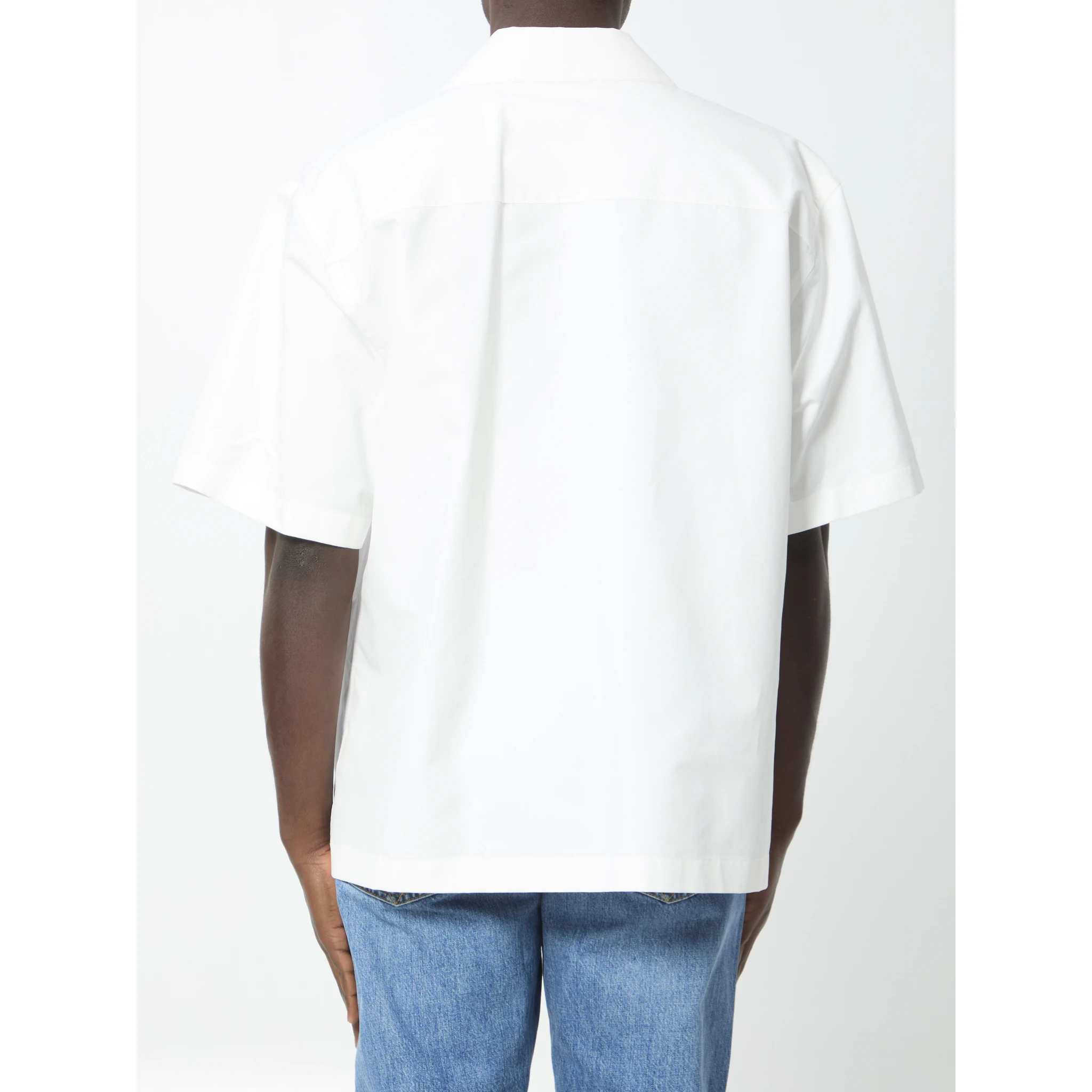 Compact cotton canvas shirt