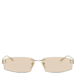 Beige Metal Sunglasses