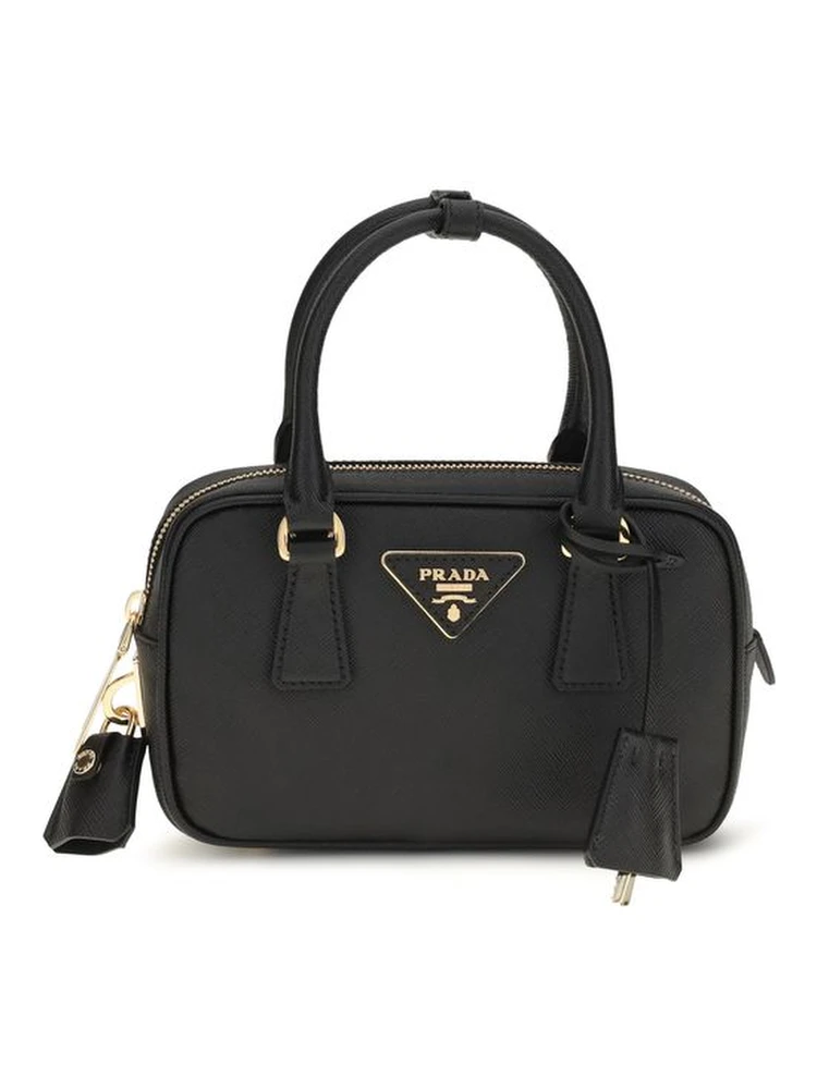 Black Calf Leather Bos Taurus Handbag