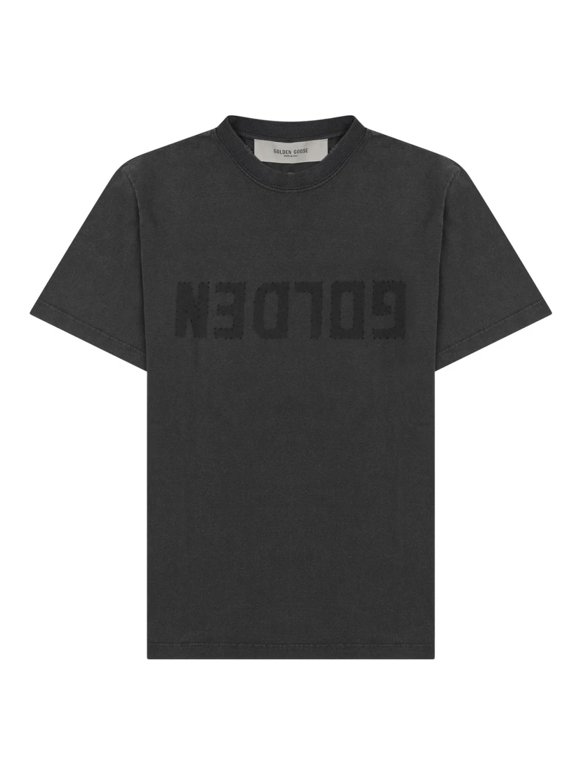 T-SHIRT IN JERSEY DISTRESSED CON LOGO