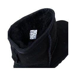 Black Suede Leather Ankle Boots