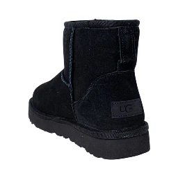 Black Suede Leather Ankle Boots