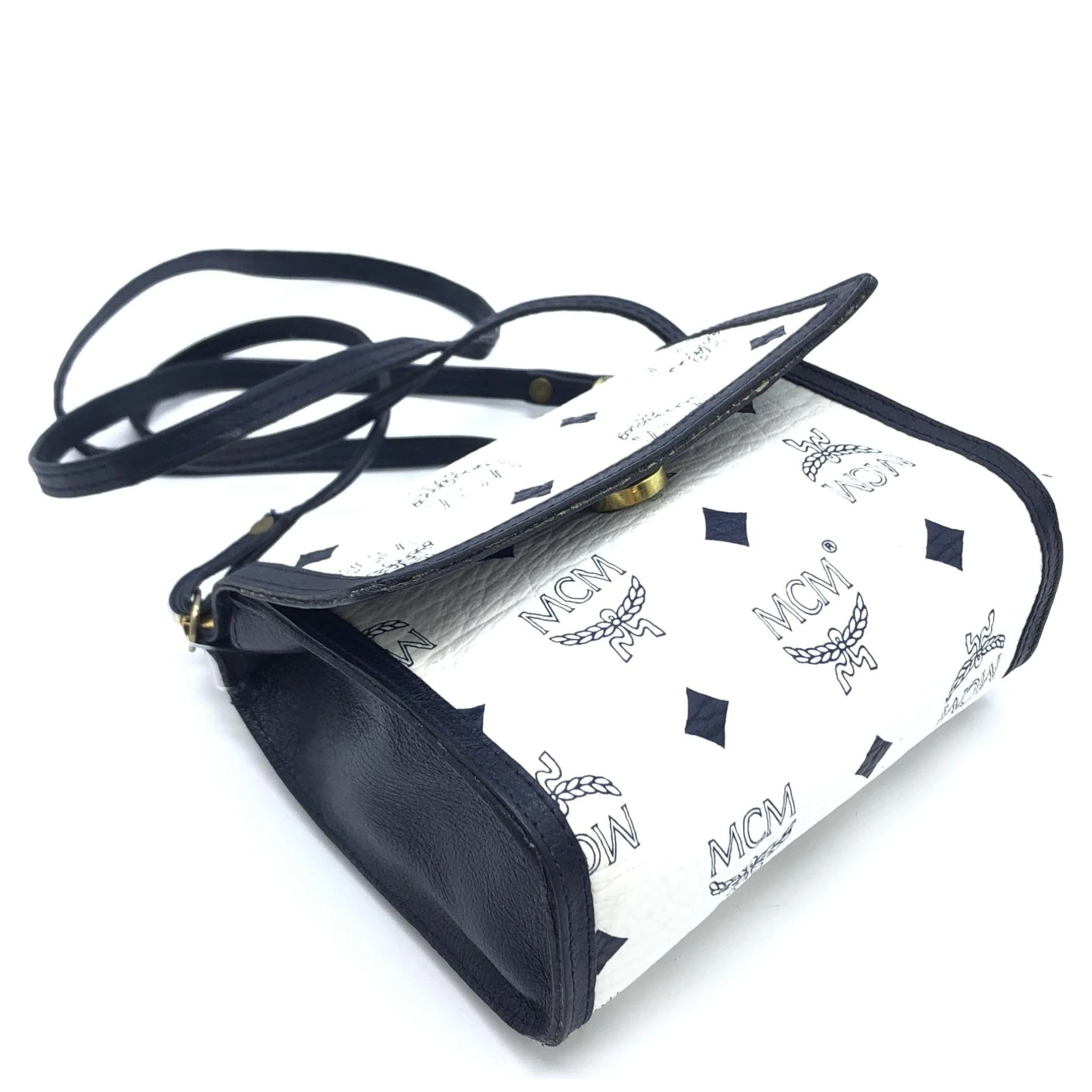 Mini Crossbody Bag White Visetos