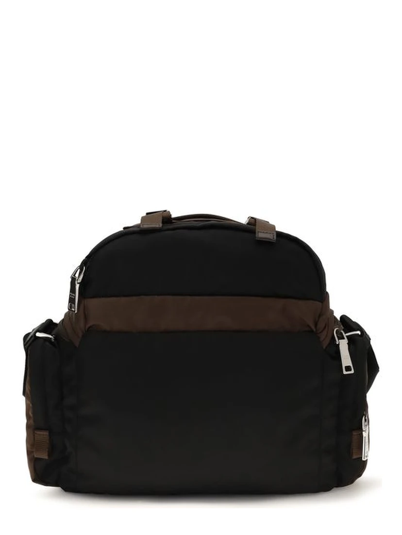 Brown Recycled Polyamide Shoulder Bag