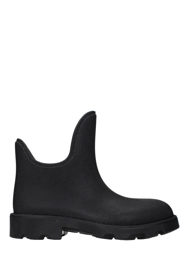 Black Cotton Ankle Boots