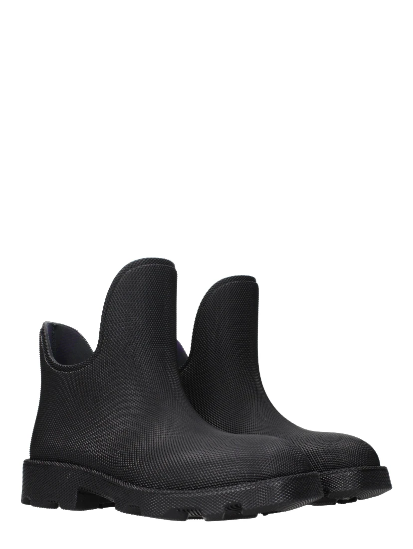 Black Cotton Ankle Boots
