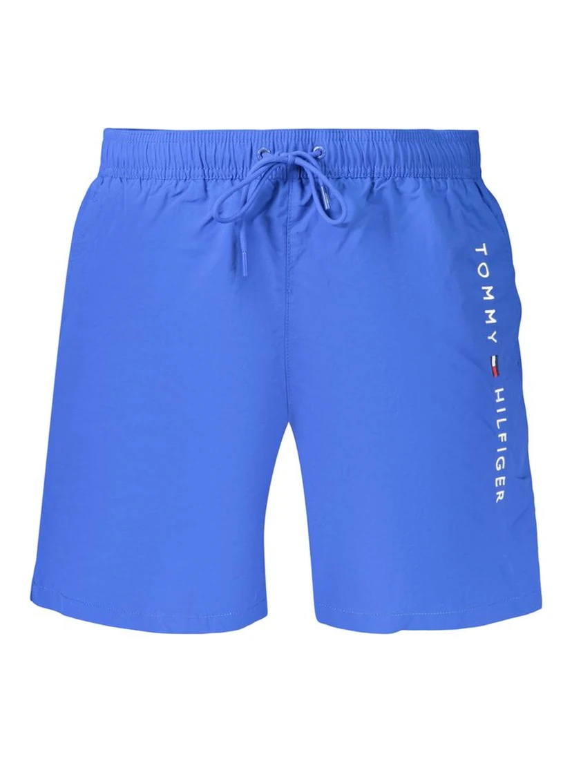 Blue Polyester Men's Shorts