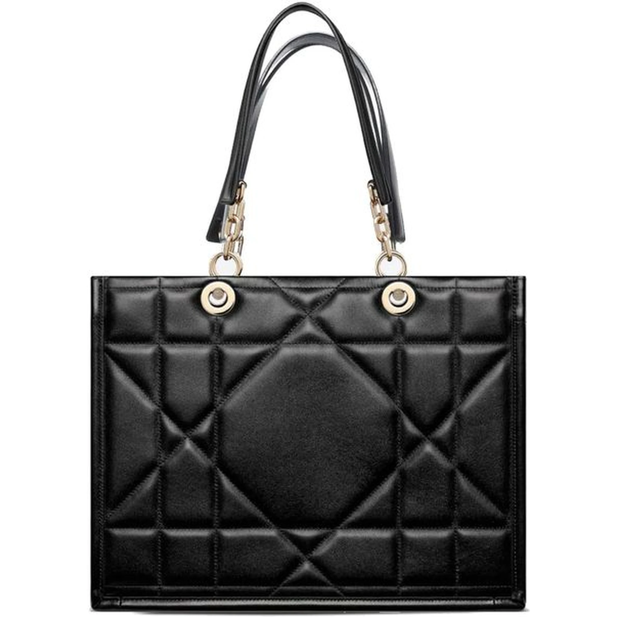 Black Leather Tote Bag