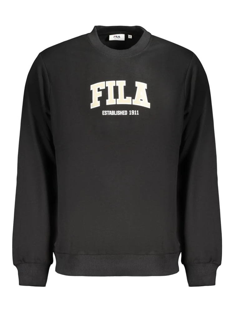Black Cotton Men's Sweatshirt