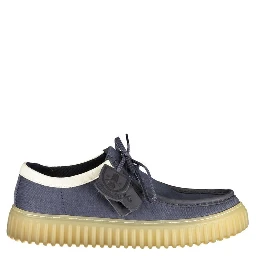 Blue Fabric Men's Shoe