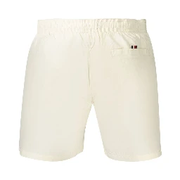 Beige Polyester Men's Short