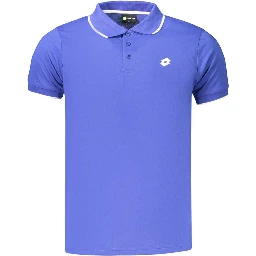 Blue Polyester Men's Polo Shirt