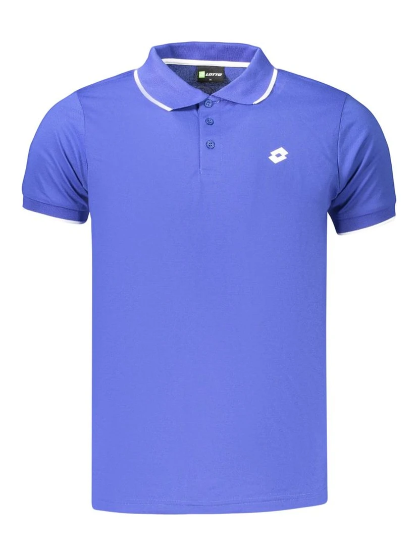 Blue Polyester Men's Polo Shirt