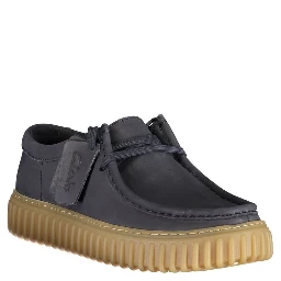 Blue Leather Men's Classic Shoe