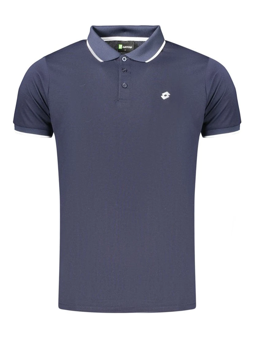 Blue Polyester Men's Polo Shirt