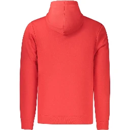 Red Cotton Men's Hoodie
