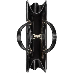 Black Leather Tote Bag