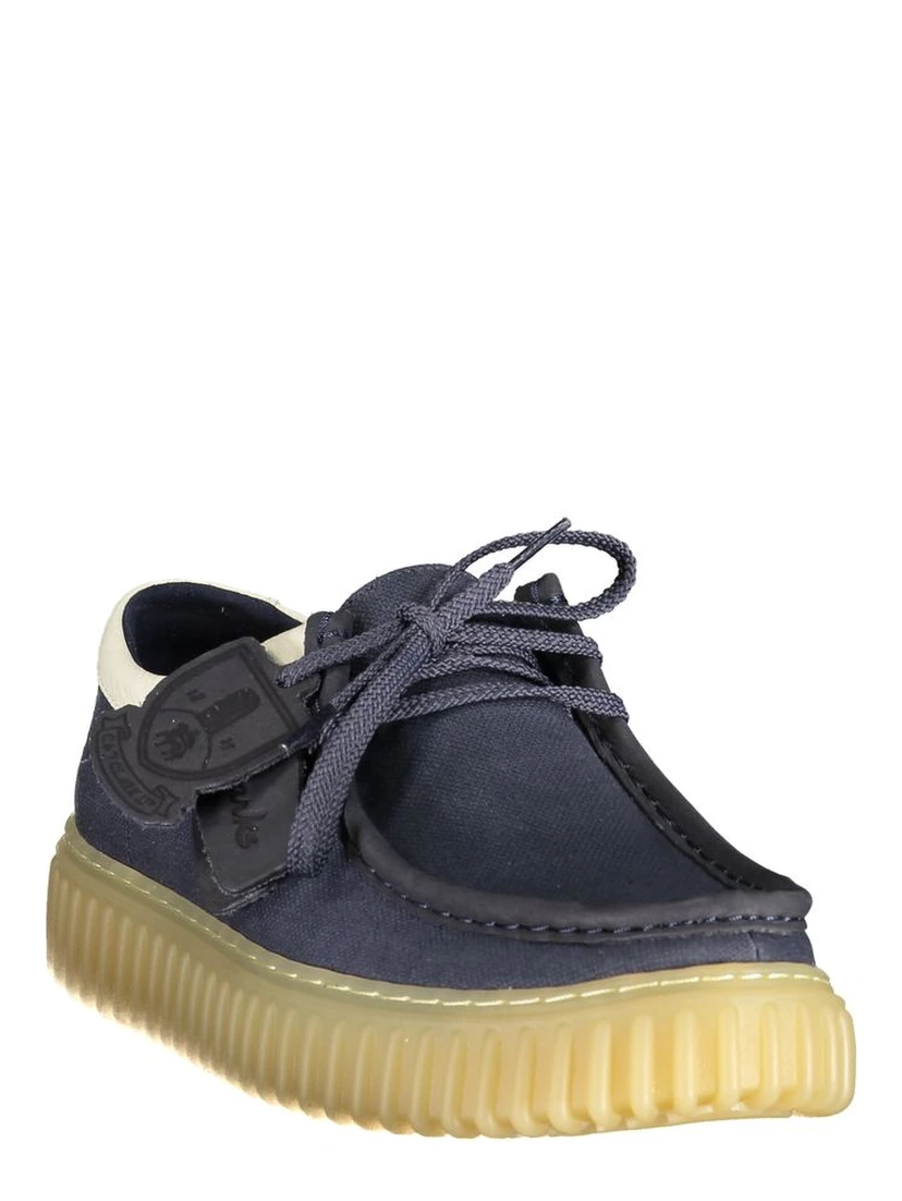 Blue Fabric Men's Shoe