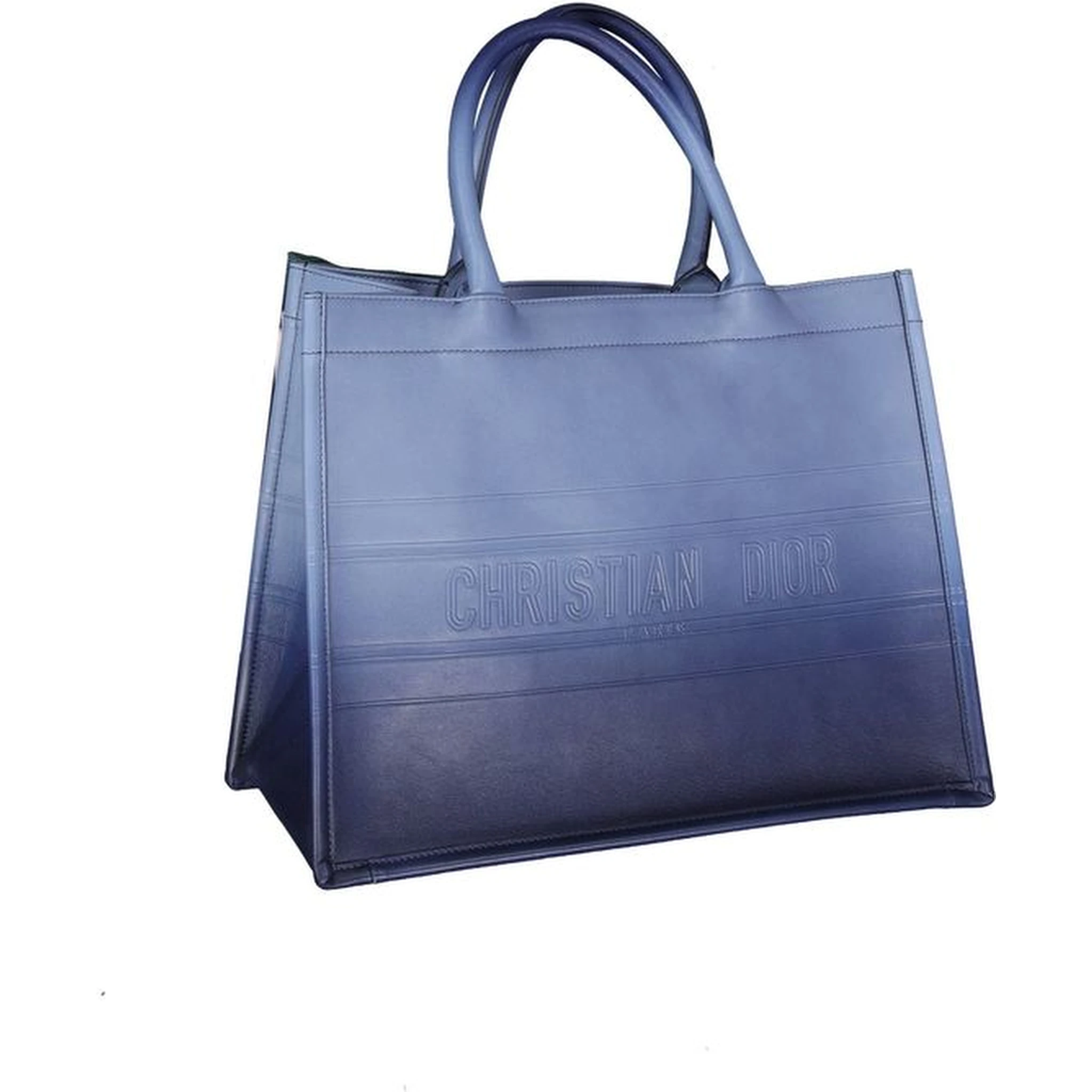 Blue Calfskin Tote Bag
