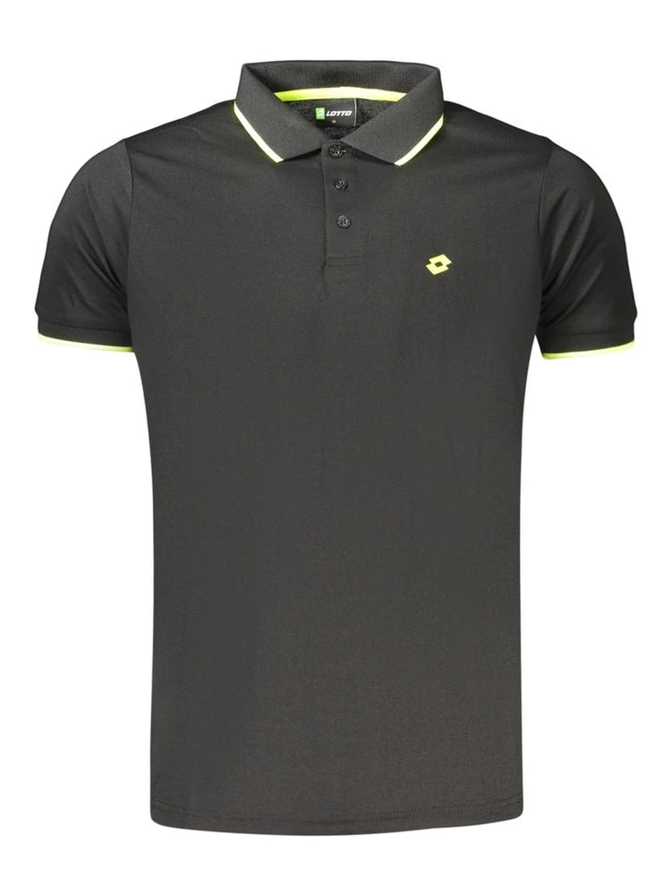 Black Polyester Men's Polo Shirt