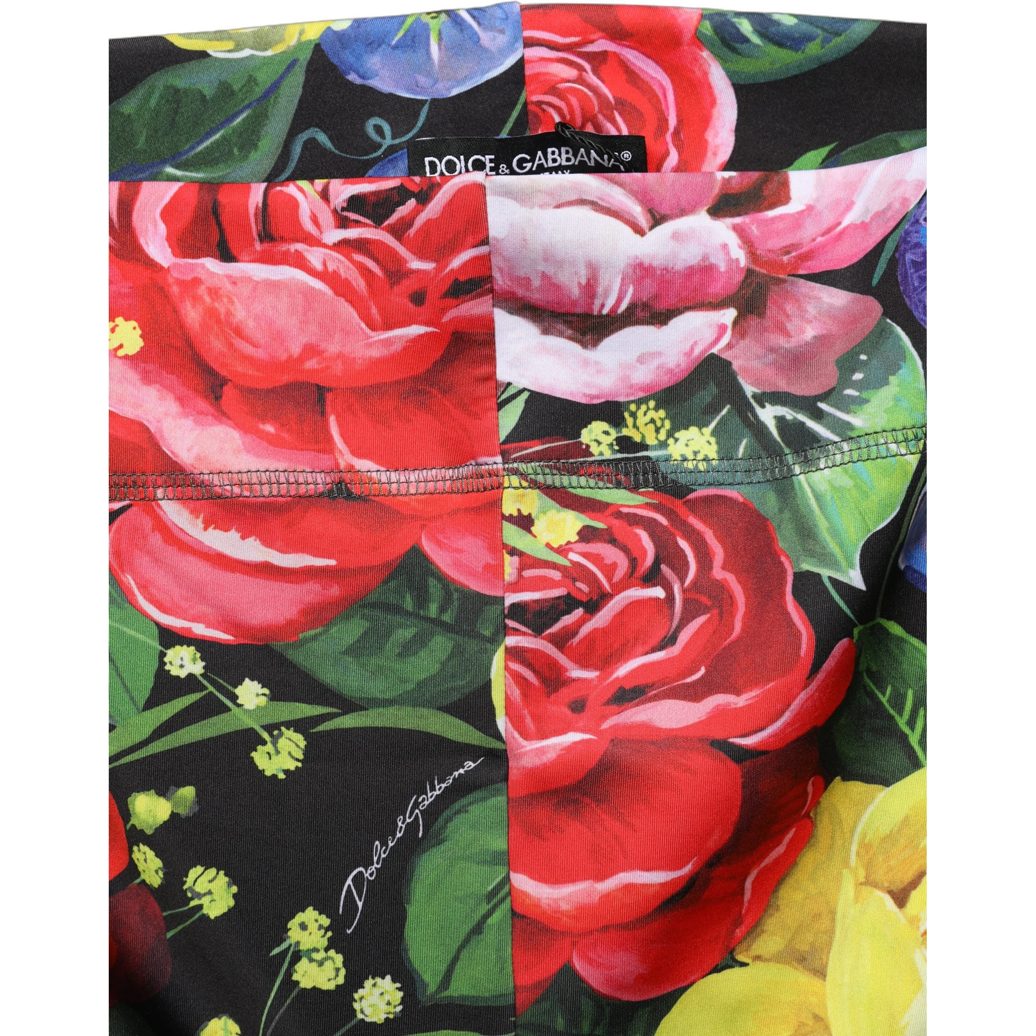 Multicolor Floral Stretch Jersey Leggings Pants