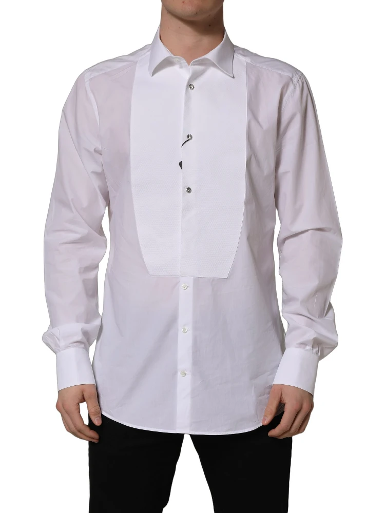 White Bib Cotton Poplin Dress Formal Shirt alternative