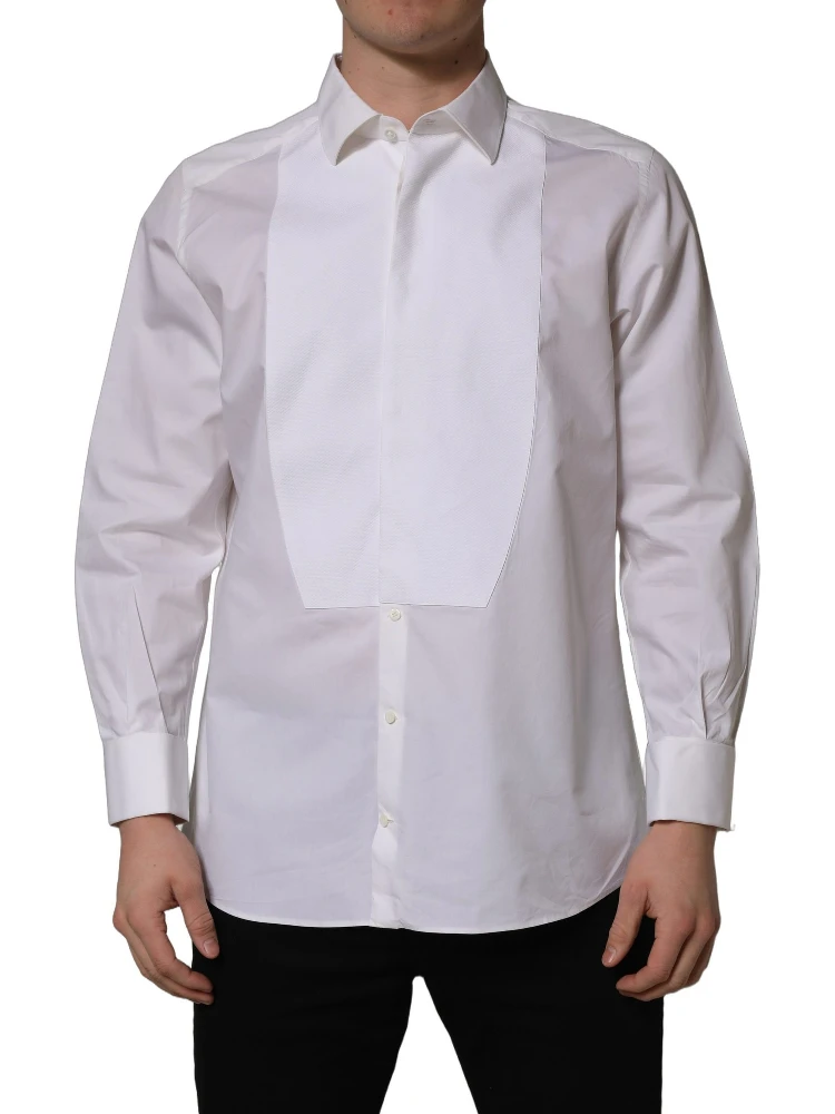 White Bib Cotton Poplin Dress Formal Shirt alternative