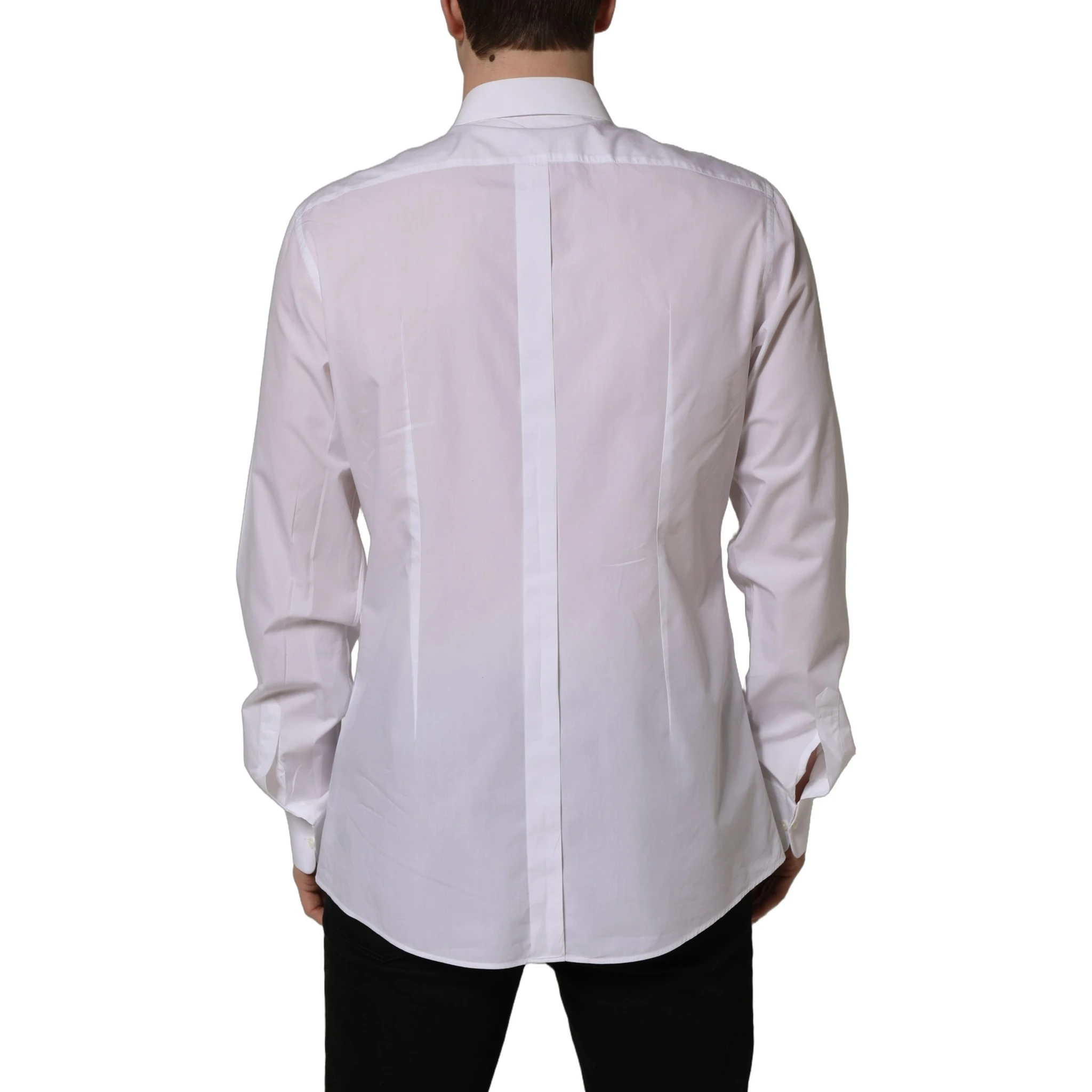White Bib Cotton Poplin Dress Formal Shirt