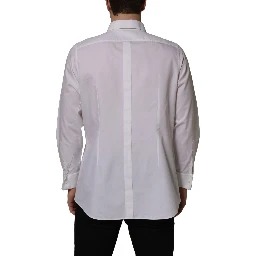 White Bib Cotton Poplin Dress Formal Shirt