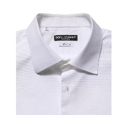 White Bib Cotton Poplin Dress Formal Shirt