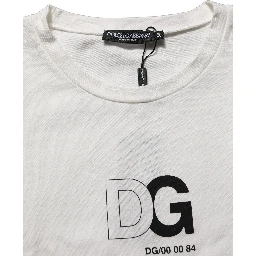 White DG Logo Crew Neck Short Sleeves T-shirt