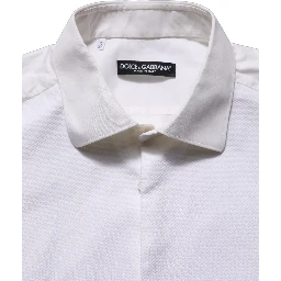 White Bib Cotton Poplin Dress Formal Shirt