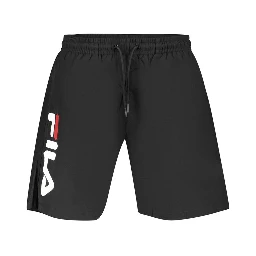 Black Polyester Men's Swimwear
