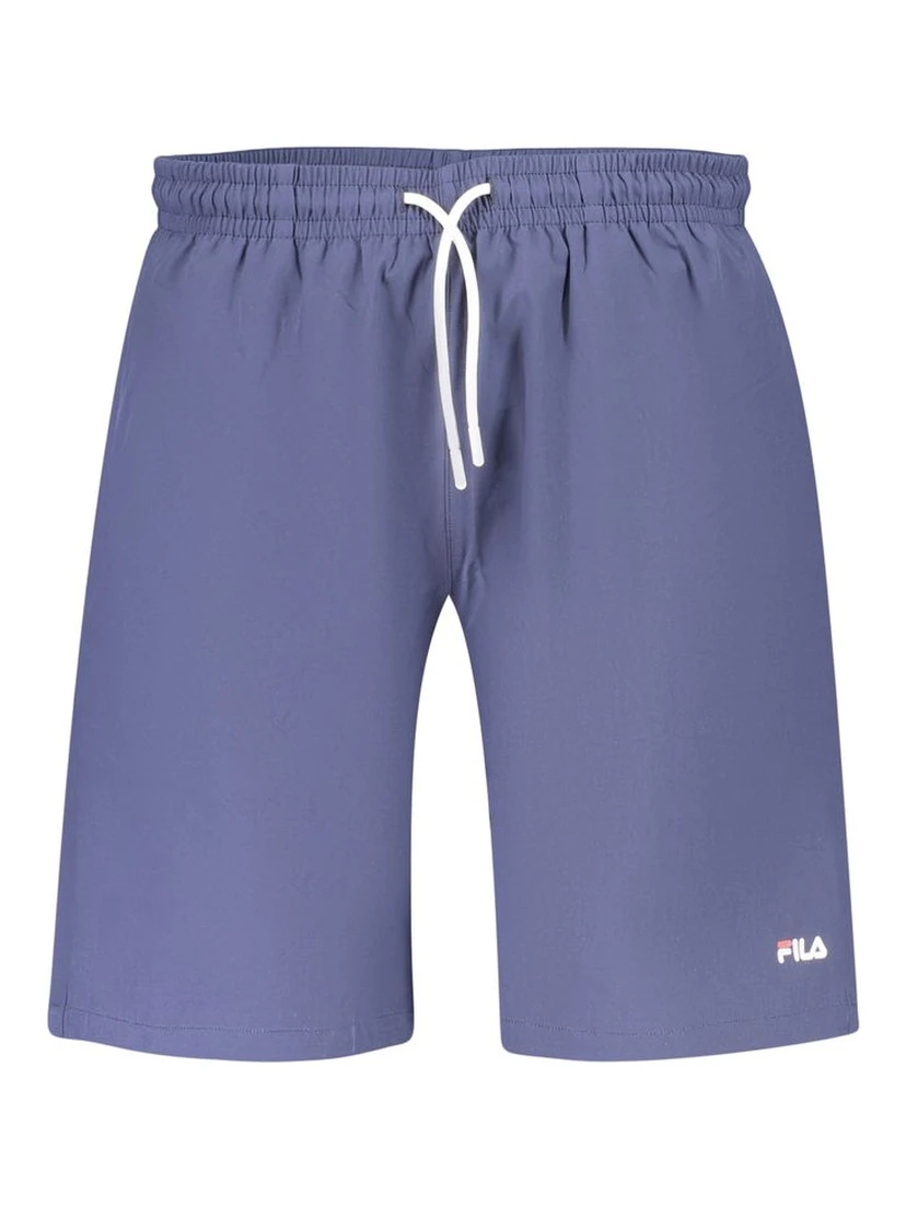 Blue Polyester Men's Swimwear