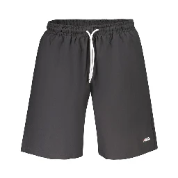 Black Polyester Men's Swimwear