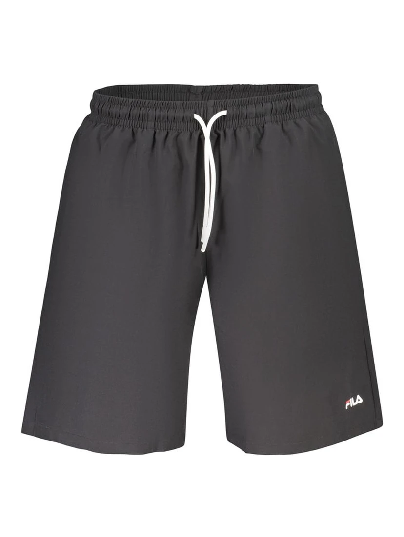 Black Polyester Men's Swimwear