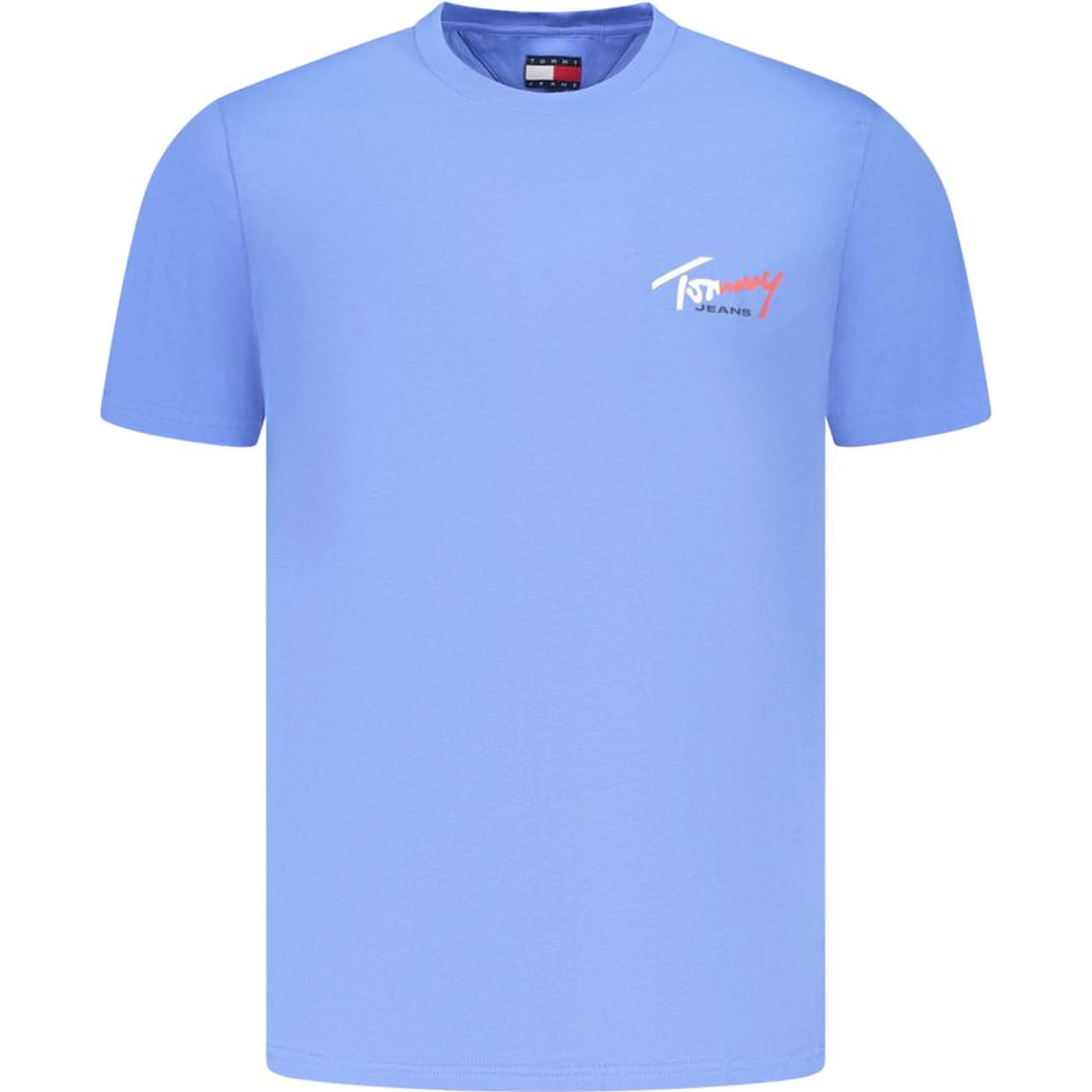 Azzurro Cotton Uomo T-Shirt