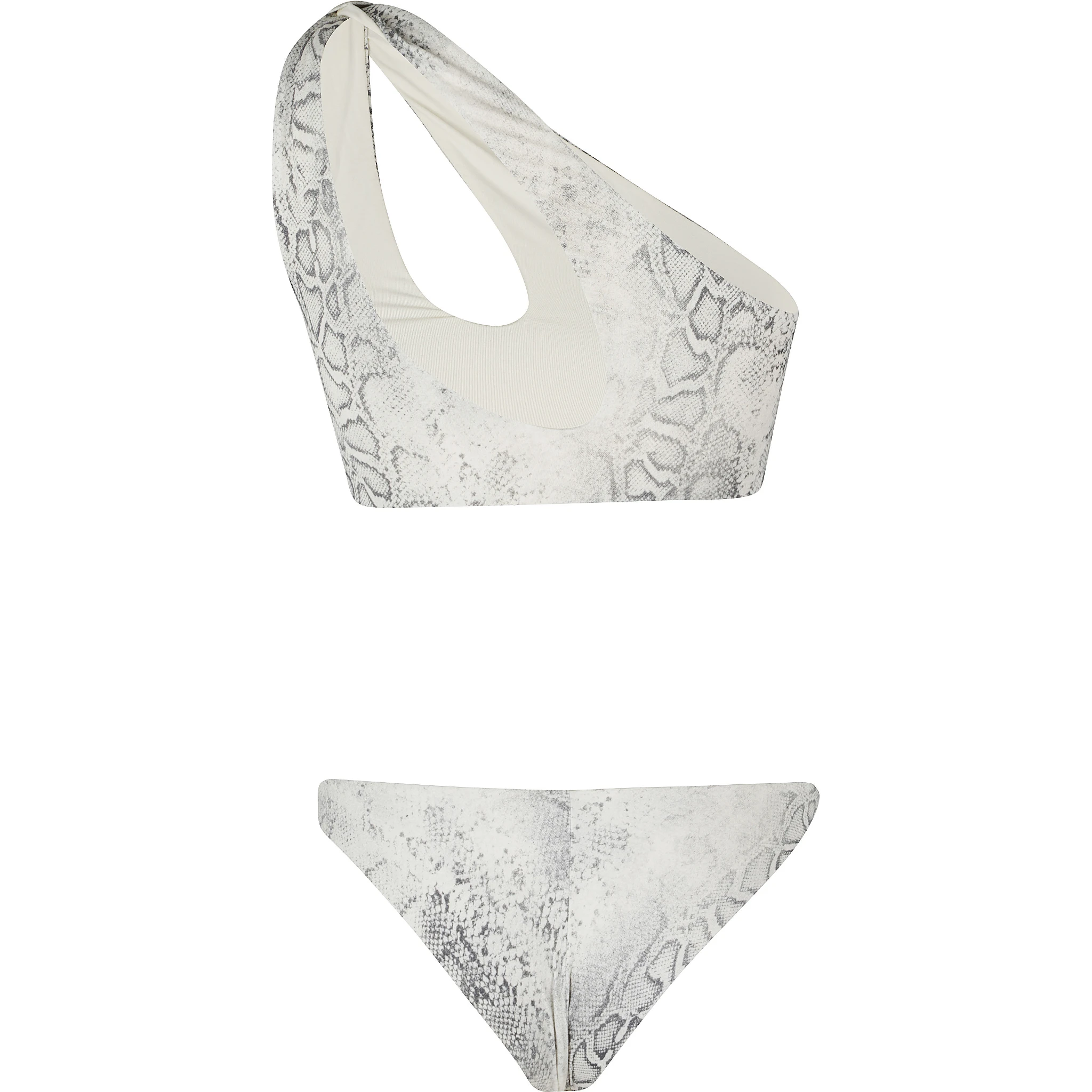BIKINI CUT MONOSPALLA STAMPA PITONE