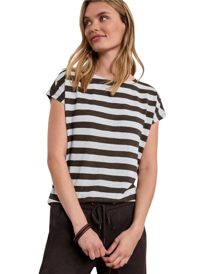 Brown Polyester T-Shirt