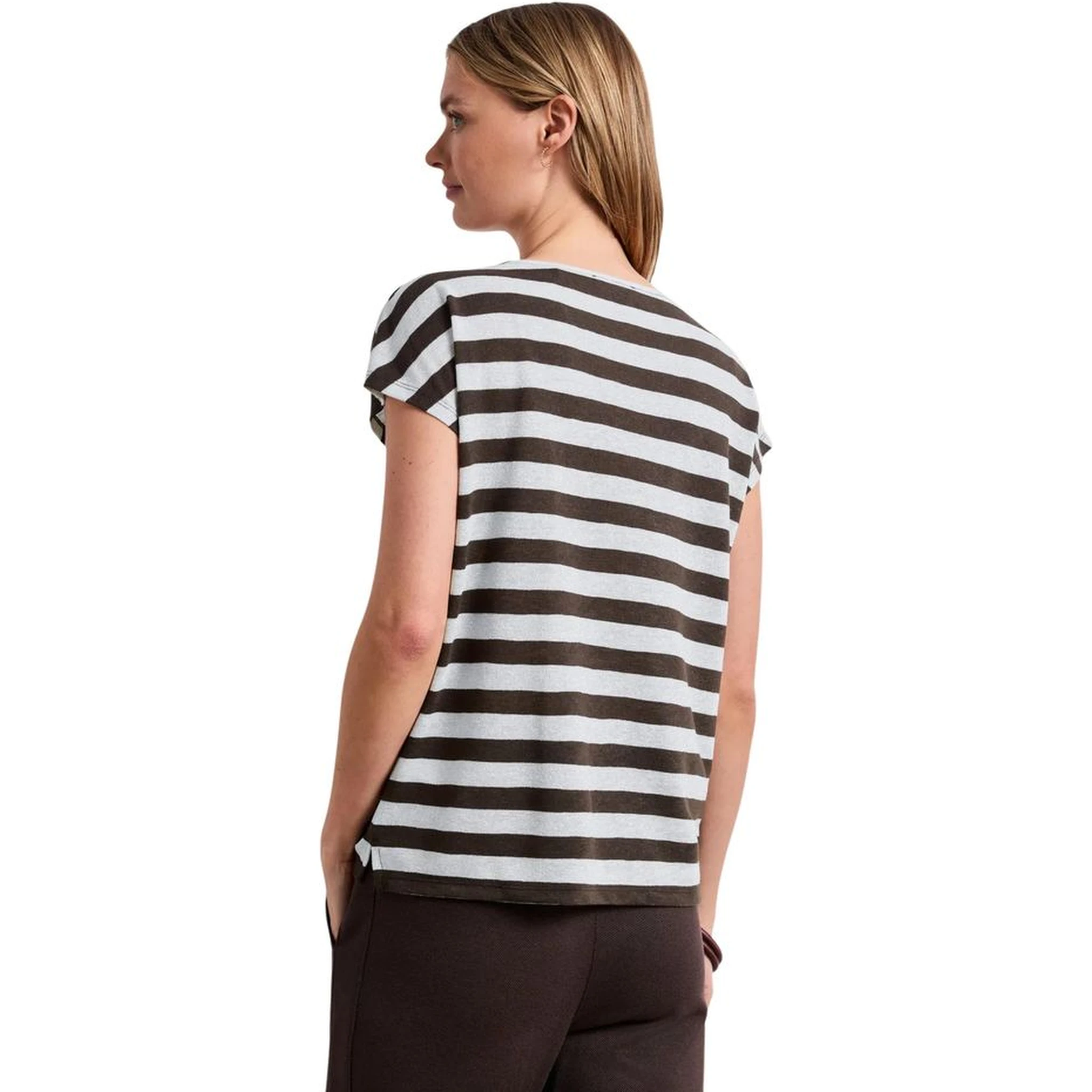 Brown Polyester T-Shirt