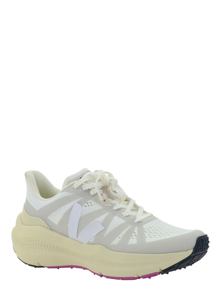 White Polyester Athletic Sneakers alternative