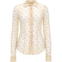 CAMICIA IN MESH A POIS