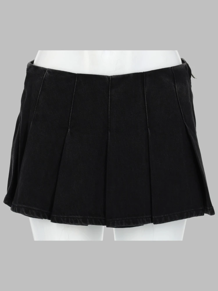 SKORT A PIEGHE IN DENIM