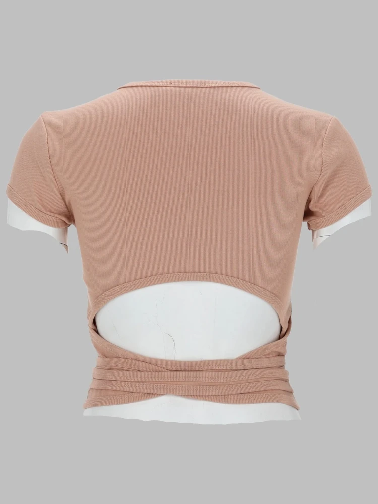 T-SHIRT A COSTINE CON LACCI alternative