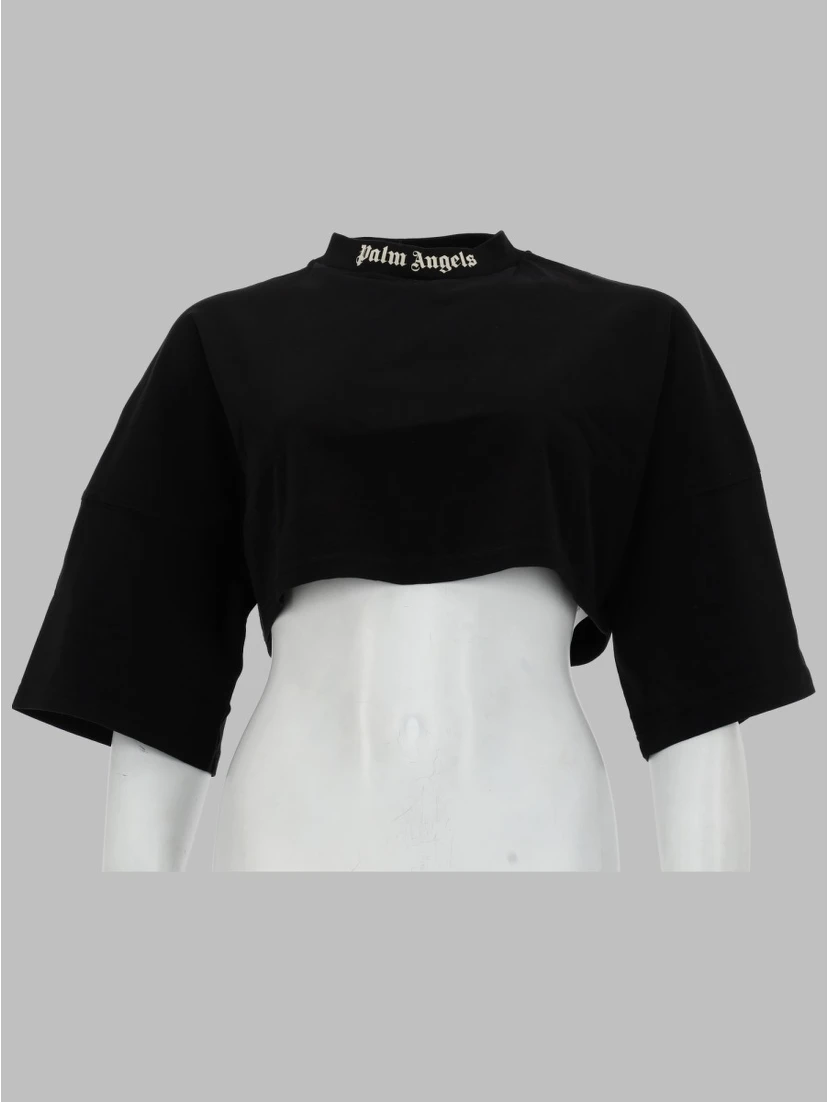T-SHIRT CROPPED CON LOGO